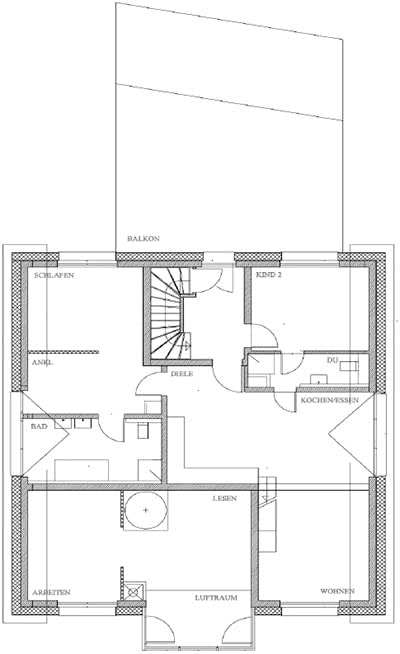 Схема 2 этажа дома