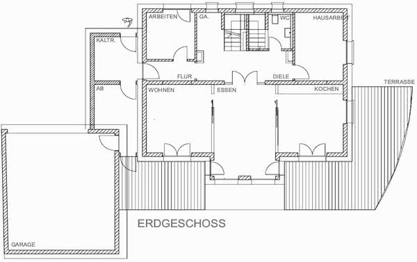 Проектная схема 1 этажа дома