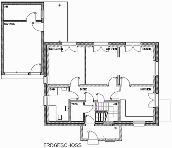 Проектная схема 1 этажа дома