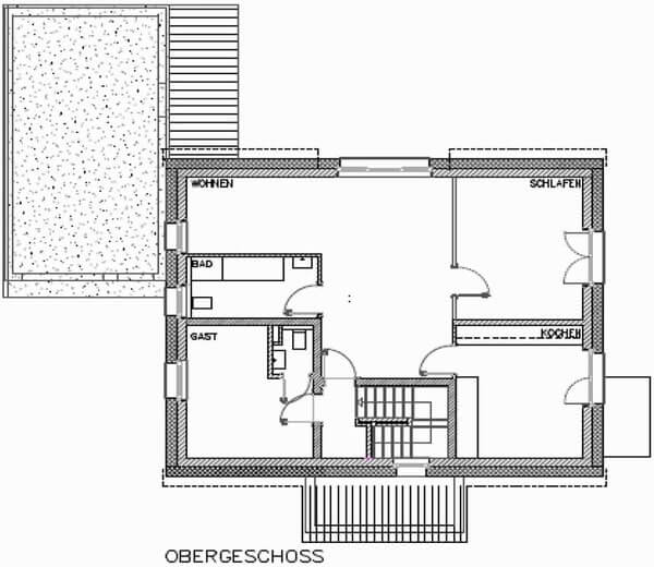 Проектная схема 2 этажа дома