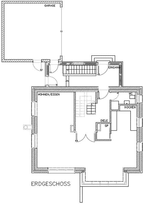 Схема 1 этаж дома с зимним садом